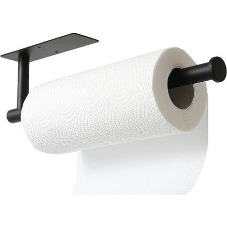 Paper Towel Holder Wall Mount Kitchen Bathroom Under Cabinet Self Adhesive Black Paper Towel Holder Wall Mount Kitchen Bathroom Under Cabinet Self Adhesive Black